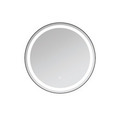 Spejl LED Rønne sort Ø60 cm
